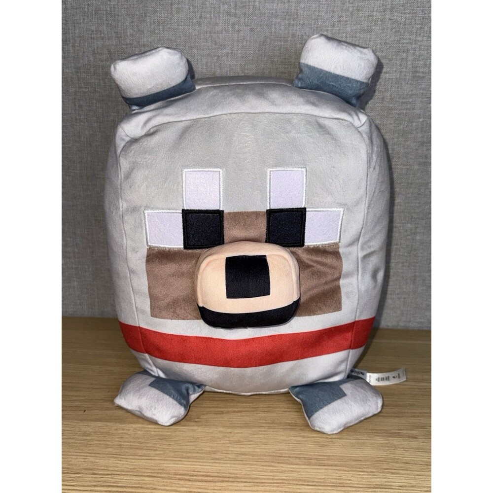 Minecraft Movie Cuutopia Dennis the Wolf 12" Rounded Plush Pillow Mattel